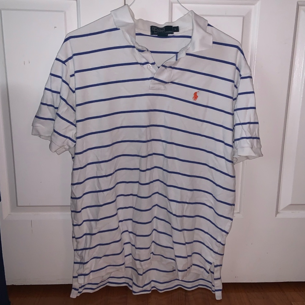 Polo by Ralph Lauren White Striped Polo Shirt